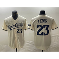 M.Twins #23 Royce Lewis Number Cream Stitched Cool Base 2 Stitched Jersey