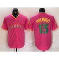 SD.Padres #13 Manny Machado Pink Cool Base 2 Stitched Jersey