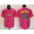 SD.Padres #13 Manny Machado Pink Cool Base 2 Stitched Jersey