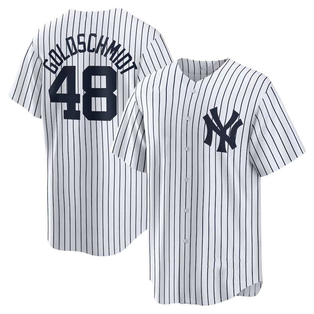 NY.Yankees #48 Paul Goldschmidt White Home Replica Jersey