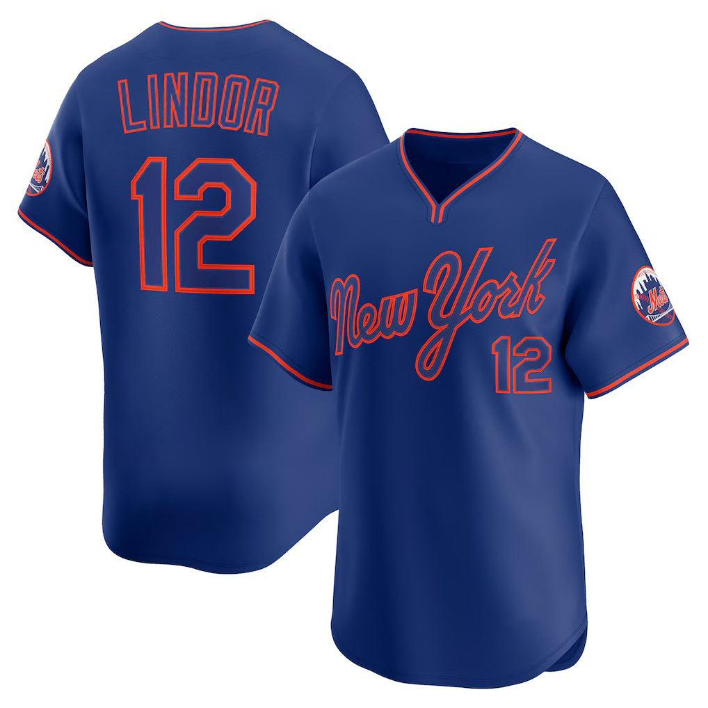 NY.Mets #12 Francisco Lindor Royal Alternate Limited Player Jersey