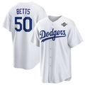 LA.Dodgers #50 Mookie Betts White 2025 World Series Home Cool Base Stitched Jersey