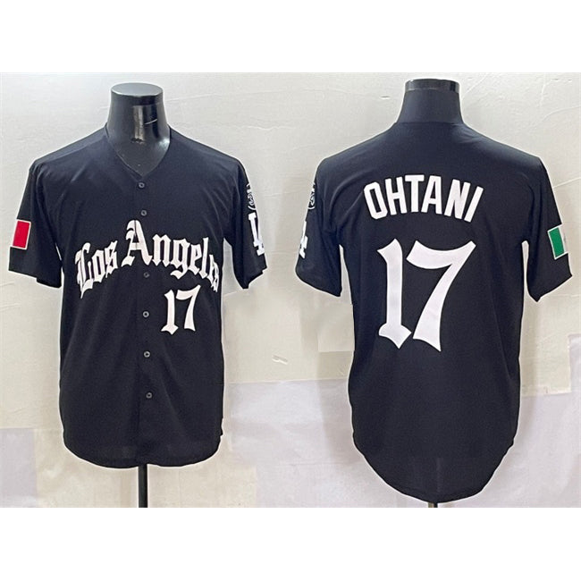 LA.Dodgers #17 Shohei Ohtani Black Mexico 2025 LA Gothic Style With Fernando Patch Vapor Premier Limited Stitched Jersey