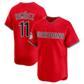 C.Guardians #11 Jose Ramirez Red Alternate Limited Stitched Jersey