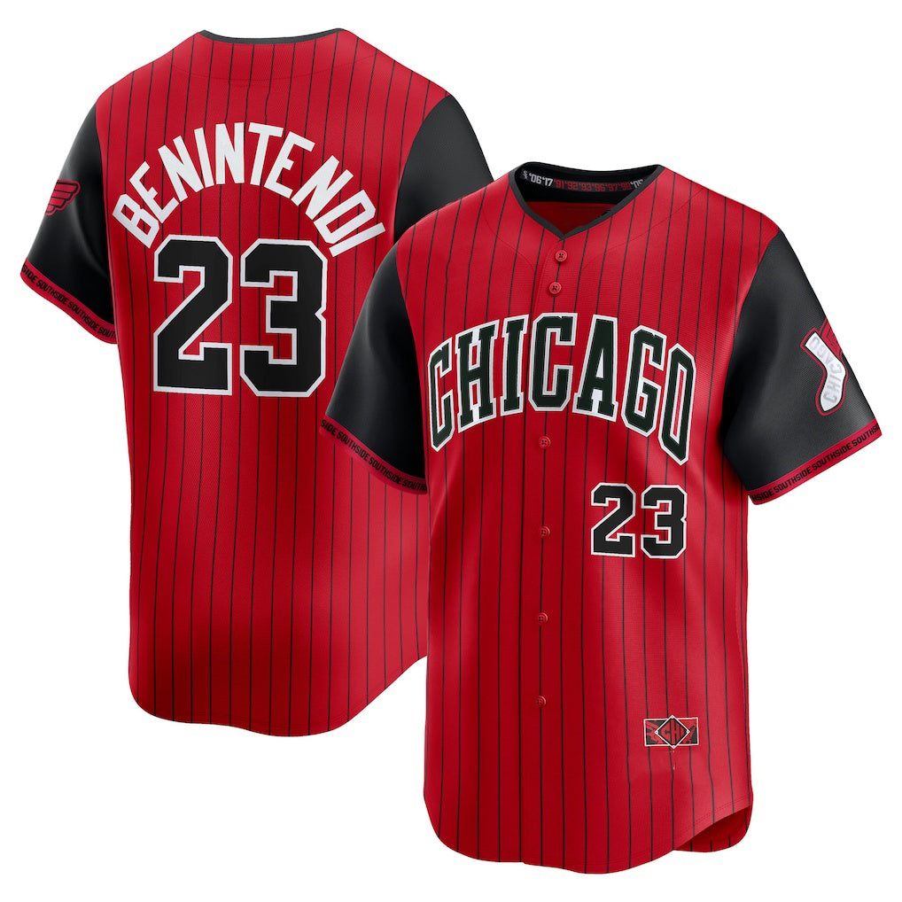 CW.Sox #23 Andrew Benintendi Red-Black 2025 City Connect Limited Player Jersey
