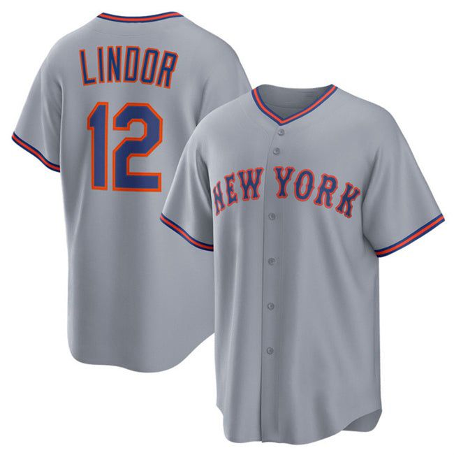 NY.Mets #12 Francisco Lindor Gray 2025 Limited Stitched Jersey