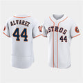 H.Astros #44 Yordan Alvarez White 60th Anniversary Flex Base Stitched  Jersey