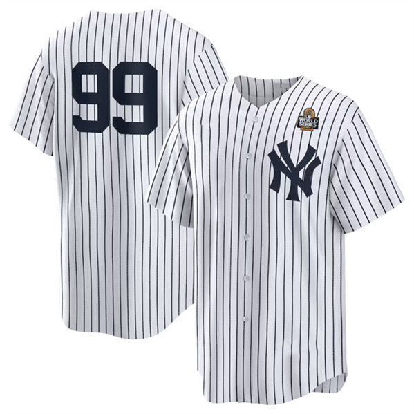 NY.Yankees #99 Aaron Judge White 2024 World Series Cool Base Stitched  Jersey