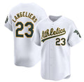 O.Athletics #23 Shea Langeliers White Home Limited Stitched Jersey
