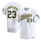 O.Athletics #23 Shea Langeliers White Home Limited Stitched Jersey