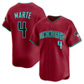 A.Diamondback #4 Ketel Marte Red Alternate 2 Limited Player Jersey