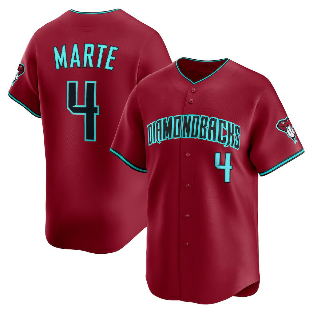 A.Diamondback #4 Ketel Marte Red Alternate 2 Limited Player Jersey