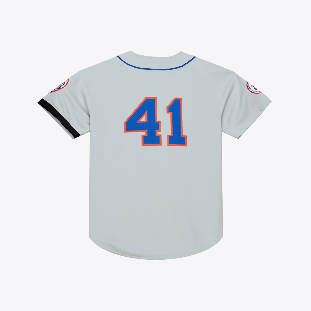 NY.Mets #41 Tom Seaver Mitchell & Ness Gray 1976 Authentic Jersey