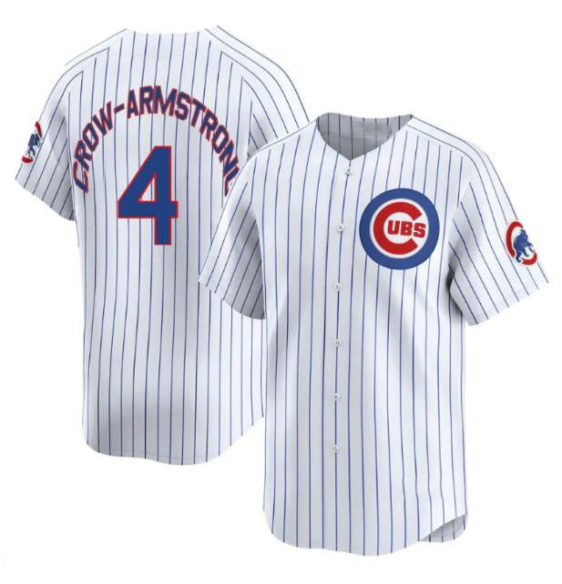 C.Cubs #4 Pete Crow-Armstrong White Home Limited Stitched Jersey