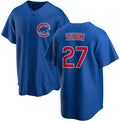 C.Cubs #27 Seiya Suzuki Royal Cool Base Stitched Jersey