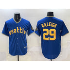 S.Mariners #29 Cal Raleigh Royal City Connect Cool Base Stitched Jersey