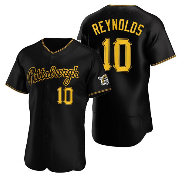 P.Pirates #10 Bryan Reynolds Black Alternate 2nd Pittsburgh Base Jersey