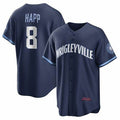 C.Cubs #8 Ian Happ City Connect Replica Player Navy Jersey