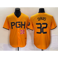 P.Pirates #32 Henry Davis Number Yellow 2023 City Connect 2 Stitched Jersey
