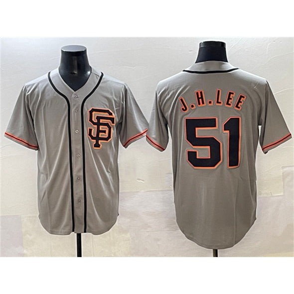 SF.Giants #51 Jung Hoo Lee Gray Cool Base Stitched Jersey