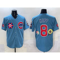 C.Cubs #8 Ian Happ Blue 2025 Tokyo Series 2nd Alternate Limited Stitched Jersey