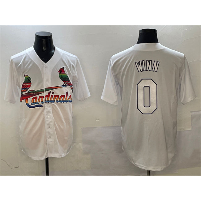 St. Louis Cardinals #0 Masyn Winn White Cool Base Stitched Jersey