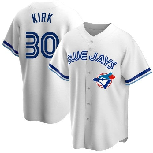 TB.Jays #30 Alejandro Kirk White Home Cooperstown Collection Player Jersey