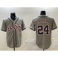 D.Tigers #24 Miguel Cabrera Gray Cool Base Stitched Jersey