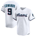 M.Marlins #9 Xavier Edwards White 2024 Home Limited Stitched Jersey