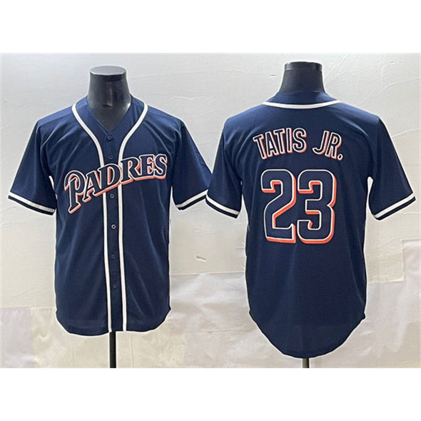SD.Padres #23 Fernando Tatis Jr. Navy Stitched Jersey