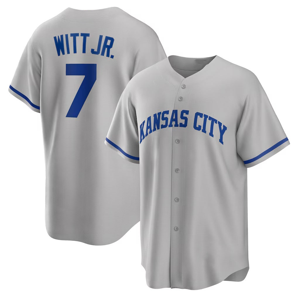 KC.Royals #7 Bobby Witt Jr.Gray Road Replica Jersey