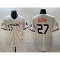 H.Astros #27 Jose Altuve Cream 2025 City Connect With Texas Patch Limited Stitched  Jersey