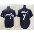 KC.Royals #7 Bobby Witt Jr.Black 'Gothic Crown Edition' Vapor Premier Limited Stitched Jersey