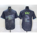 TB.Rays #2 Yandy Diaz Number Charcoal 2024 City Connect Limited 2 Stitched Jersey