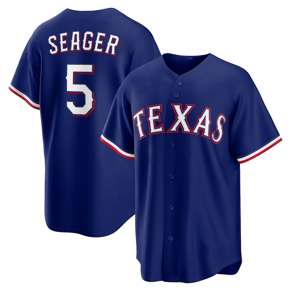 T.Rangers #5 Corey Seager Royal Alternate 2 Replica Jersey