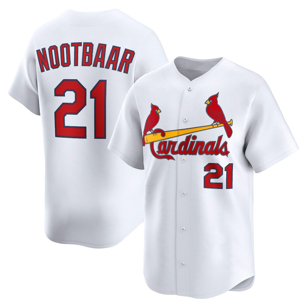 St. Louis Cardinals #21 Lars Nootbaar White Home Limited Player Jersey
