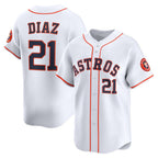 H.Astros #21 Yainer Diaz White Home Limited Player Jersey