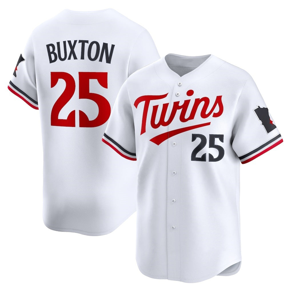 M.Twins #25 Byron Buxton White Home Limited Player Jersey