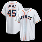 H.Astros #45 Tatsuya Imai White Home Replica Jersey