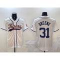 D.Tigers #31 Riley Greene White With Patch Cool Base Stitched Jersey