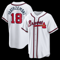 A.Braves #18 Mike Yastrzemski White Replica Jersey
