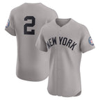 NY.Yankees #2 Derek Jeter Gray Road 2020 Hall of Fame Induction Patch Elite Player Jersey