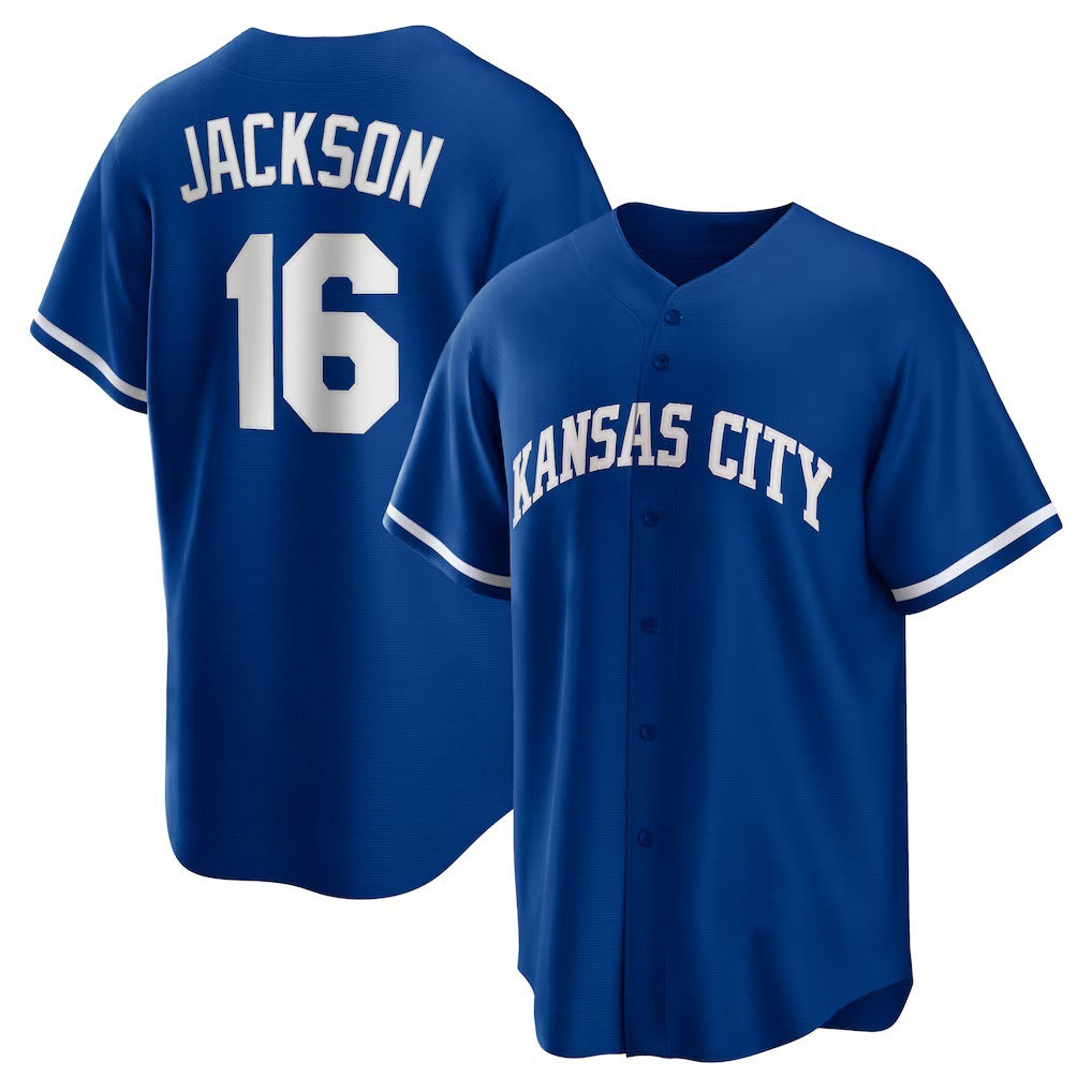 KC.Royals #16 Bo Jackson Rush Blue Alternate 2 Replica Jersey