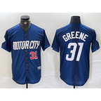 D.Tigers #31 Riley Greene Number 2024 Navy City Connect Cool Base Limited Stitched Jersey