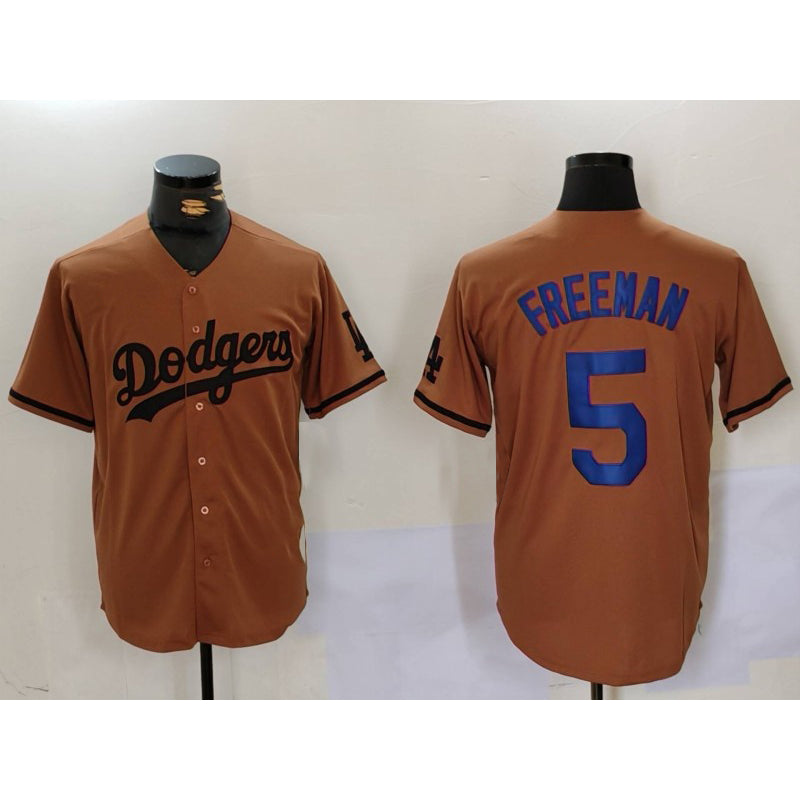 LA.Dodgers #5 Freddie Freeman Olive Cool Base Limited Stitched Jersey