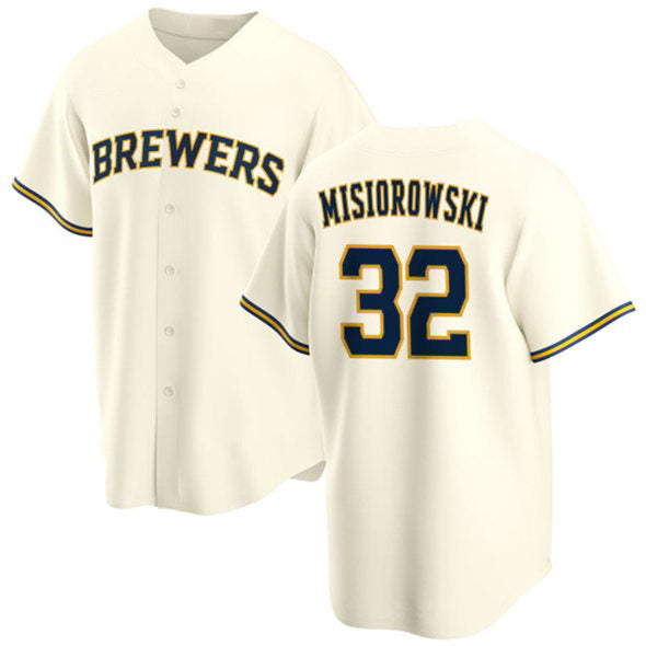 M.Brewers #32 Jacob Misiorowski Cream 2025 Stitched Jersey