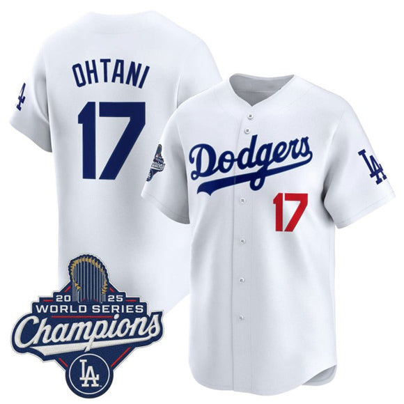 LA.Dodgers #17 Shohei Ohtani White 2025 Champions Stitched Jersey