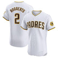 SD.Padres #2 Xander Bogaerts White Home Elite Jersey