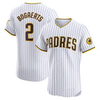 SD.Padres #2 Xander Bogaerts White Home Elite Jersey