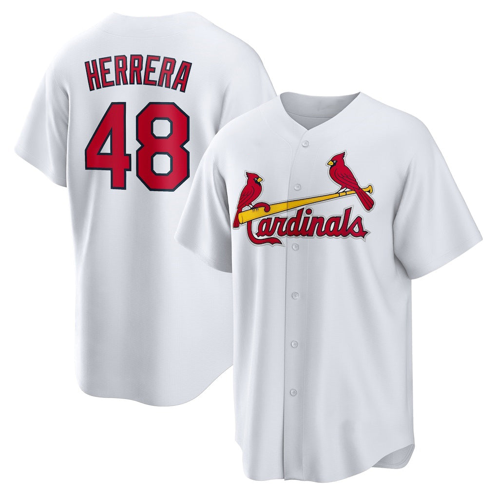 St. Louis Cardinals #48 Iv¨¢n Herrera White Home Replica Jersey